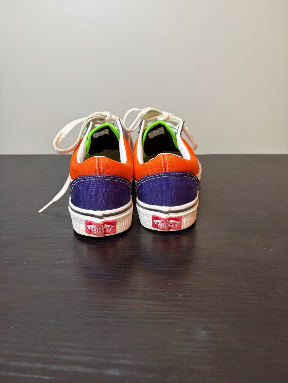 Vans Old Skool Orange, Blue & White Low-Top Sneakers - Picture 5 of 6